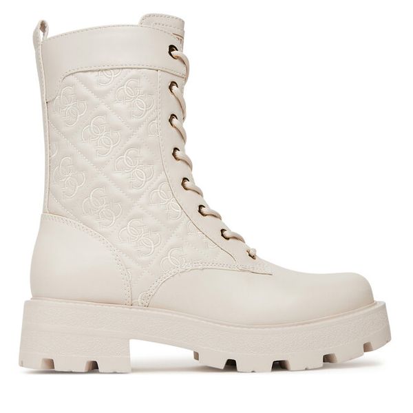 Trzewiki Guess. Botki Guess, z aplikacjami, bez obcasa, na płaskiej podeszwie, bez zapięcia. Za 689.99 zł.