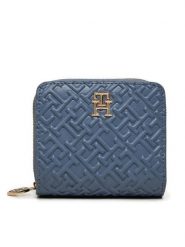 Tommy Hilfiger Portfel Distinct AW0AW16580 Niebieski. Niebieskie portfele Tommy Hilfiger, bez wzorów, ze skóry. Za 349.99 zł.