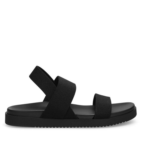 Sandały Jenny Fairy. Czarne sandały Jenny Fairy, bez wzorów, bez obcasa, na płaskiej podeszwie, bez zapięcia. Za 53.99 zł.