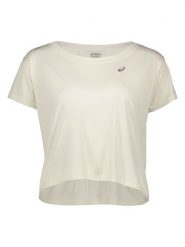 Asics Koszulka funkcyjna "Nagare" w kolorze kremowym rozmiar: XL. Brązowe t-shirty sportowe ASICS, xl, bez wzorów, z materiału, bez ramiączek, outdoorowe. Za 79.03 zł.