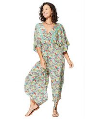 Ipanima Kombinezon w kolorze zielonym ze wzorem rozmiar: 34-40. Zielone kombinezony Ipanima, bez wzorów, z asymetrycznym kołnierzem, bez ramiączek. Za 78.99 zł.