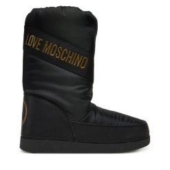 Śniegowce LOVE MOSCHINO. Czarne śniegowce Love Moschino, bez wzorów, bez zapięcia. Za 459.99 zł.