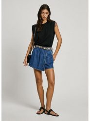 Pepe Jeans Szorty dżinsowe - Regular fit - w kolorze niebieskim rozmiar: W27. Niebieskie szorty Pepe Jeans, z aplikacjami, z jeansu, klasyczne. Za 145.60 zł.