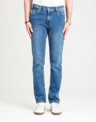 Męskie Spodnie Jeansowe Mustang Style Washington Straight Denim Blue 1016814 5000 582. Niebieskie bluzy Mustang, l, bez wzorów, z denimu, bez ramiączek, bez kaptura. Za 219.99 zł.