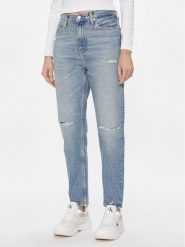 Calvin Klein Jeans Jeansy Mom Jean J20J222148 Granatowy Mom Fit. Niebieskie jeansy Calvin Klein Jeans, bez wzorów, z bawełny. Za 469.99 zł.