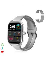 DAM Smartwatch "GTS4 Plus" w kolorze srebrno-szarym rozmiar: onesize. Szare zegarki DAM, metalowe. Za 159.95 zł.