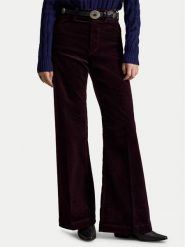Polo Ralph Lauren Spodnie materiałowe 211B17556008 Bordowy Flare Fit. Czerwone spodnie materiałowe Polo Ralph Lauren, bez wzorów, z bawełny. Za 1,199.00 zł.
