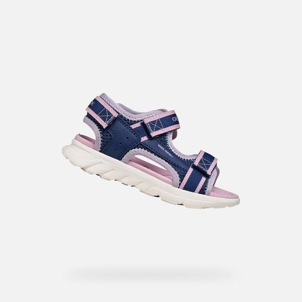 Sandały GEOX J SANDAL AIRADYUM GI Niebieski. Czerwone sandały Geox, bez wzorów, z syntetyku, bez obcasa, bez zapięcia. Za 204.99 zł.