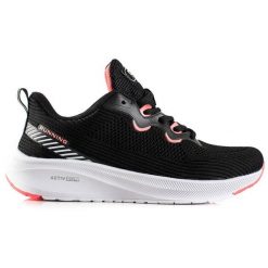 Sportowe buty na platformie DK czarne. Czarne buty treningowe bez wzorów, bez zapięcia. Za 212.22 zł.