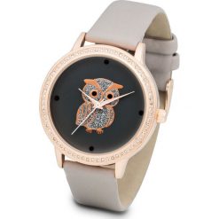 Zegarek z motywem sowy bonprix szaro-srebrny kolor. Zegarki marki Kazar. Za 59.99 zł.