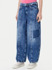 Guess Jeansy W5YG69 D5R01 Niebieski Tapered Fit. Niebieskie jeansy Guess, z aplikacjami, z bawełny. Za 509.99 zł.