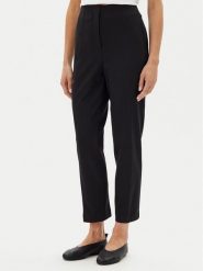 Calvin Klein Spodnie materiałowe LV044B690G Czarny Slim Fit. Czarne spodnie materiałowe Calvin Klein, bez wzorów, z materiału. Za 389.99 zł.