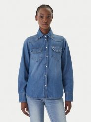 Liu Jo Koszula jeansowa UA6339 D4851 Granatowy Regular Fit. Niebieskie koszule Liu Jo, bez wzorów, z bawełny, bez kołnierzyka, bez ramiączek. Za 689.99 zł.