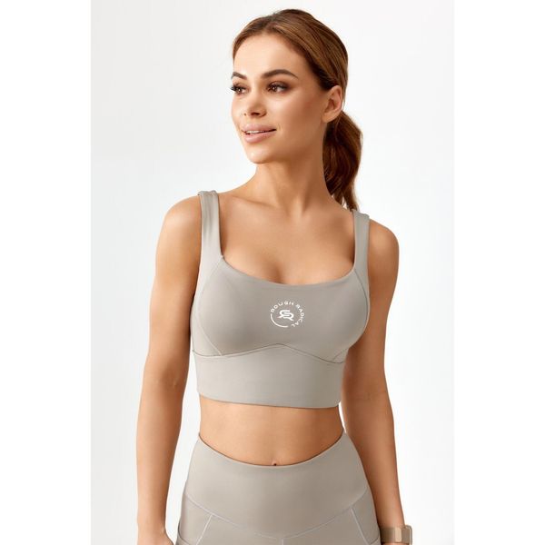 Stanik top sportowy treningowy szybkoschnący Rough Radical Sports Bra Hamptons. Brązowe biustonosze sportowe ROUGH RADICAL, bez wzorów, na fitness i siłownię. W wyprzedaży za 110.41 zł.