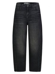 Sublevel Dżinsy - Barrel fit - w kolorze czarnym rozmiar: M. Czarne jeansy Sublevel, m, z aplikacjami, ze skóry, klasyczne. Za 139.95 zł.
