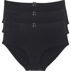 Figi maxi "microtouch" (3 pary) bonprix czarny. Bielizna modelująca marki bonprix. Za 38.97 zł.