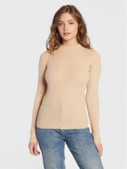 Brave Soul Sweter LK-248RIGBYI Beżowy Slim Fit. Brązowe swetry Brave Soul, s, bez wzorów, z syntetyku, bez ramiączek. Za 29.99 zł.