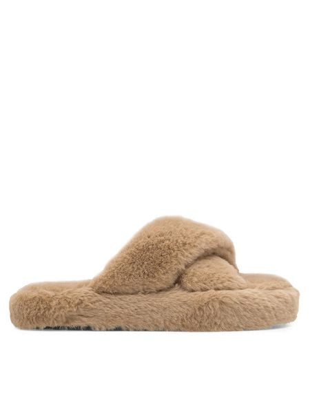 DeeZee Kapcie DE-16 Brązowy. Brązowe kapcie DeeZee, bez wzorów, z materiału. Za 79.99 zł.