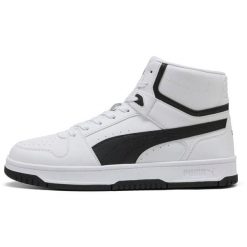 Buty sportowe Puma Rebound Slam Mid. Białe buty treningowe Puma, bez wzorów, z materiału, bez zapięcia, na fitness i siłownię. Za 390.00 zł.
