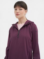 4F Bluza trekkingowa nierozpinana z kapturem damska M. Czerwone bluzy 4f, m, bez wzorów, z dzianiny, bez ramiączek, z kapturem. W wyprzedaży za 69.99 zł.