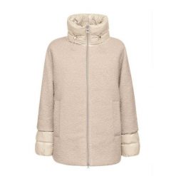 Kurtka GEOX W CALITHE Biały. Białe kurtki Geox, bez wzorów, z tkaniny, bez kaptura. Za 613.99 zł.