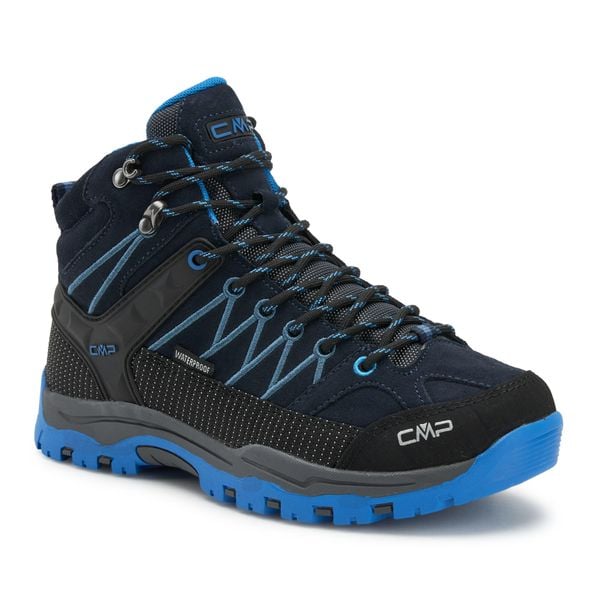 Buty trekkingowe juniorskie CMP Rigel Mid Wp. Niebieskie buty trekkingowe CMP, bez wzorów, bez zapięcia, trekkingowe. Za 279.99 zł.
