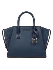 Michael Kors Skórzana torebka w kolorze granatowym - 31 x 19 x 13 cm rozmiar: onesize. Niebieskie torebki klasyczne Michael Kors, bez wzorów, z materiału, przez ramię, bez dodatków. Za 876.46 zł.