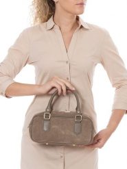 Lia Biassoni Skórzana torebka "Suede" w kolorze szarobrązowym - 27 x 14 x 12 cm rozmiar: onesize. Brązowe torebki klasyczne Lia Biassoni, bez wzorów, z materiału, przez ramię, bez dodatków. Za 260.99 zł.