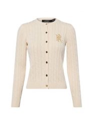 Lauren Ralph Lauren Kardigan Kobiety Bawełna beżowy, XL. Brązowe swetry Lauren Ralph Lauren, xl, bez wzorów, z bawełny, eleganckie, bez ramiączek. Za 999.95 zł.