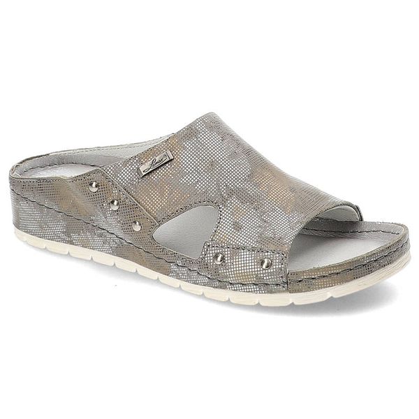 Szare Klapki Lemar Wygodne Buty Na Lato. Szare klapki Lemar, bez wzorów, eleganckie, bez obcasa, na koturnie, bez zapięcia. Za 129.00 zł.