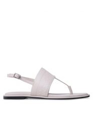Calvin Klein Sandały Almond Tp Sandal HW0HW01536 Écru. Sandały Calvin Klein, bez wzorów, ze skóry, bez obcasa, na płaskiej podeszwie, bez zapięcia. Za 459.99 zł.