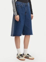 Adidas Szorty jeansowe Firebird Jorts KD2915 Niebieski Oversize. Niebieskie szorty adidas, bez wzorów, z bawełny. Za 349.99 zł.