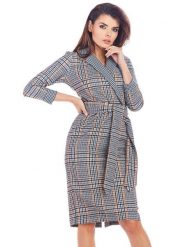 Awama Sukienka w kolorze szarym rozmiar: S. Szare sukienki Awama, s, bez wzorów, z tkaniny, bez kołnierzyka, bez ramiączek, midi. Za 97.99 zł.