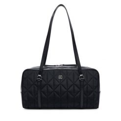 Torebka Calvin Klein. Czarne torebki klasyczne Calvin Klein, bez wzorów, z nylonu, klasyczne, bez dodatków. Za 529.99 zł.