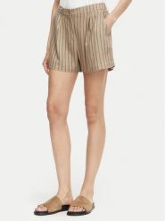 Vero Moda Szorty materiałowe Rosie 10346913 Brązowy jasny Loose Fit. Brązowe szorty Vero Moda, bez wzorów, z materiału. Za 95.99 zł.