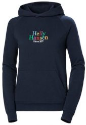 Bluza sportowa damska Helly Hansen Core Graphic. Niebieskie bluzy z kapturem Helly Hansen, s, bez wzorów, z materiału, z kapturem, narciarskie. Za 499.00 zł.