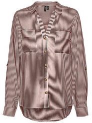 Vero Moda Koszula w kolorze brązowo-białym rozmiar: L. Różowe koszule Vero Moda, l, bez wzorów, z wiskozy, klasyczne, bez kołnierzyka, bez ramiączek. Za 76.95 zł.