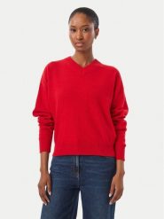 Marella Sweter Buono 2623366222 Czerwony Regular Fit. Czerwone swetry Marella, s, bez wzorów, z wełny, bez ramiączek. Za 1,159.00 zł.