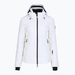 Kurtka narciarska damska EA7 Emporio Armani Ski Cortina Toray Fashion. Białe kurtki narciarskie EA7 Emporio Armani, na zimę, l, bez wzorów, z materiału, bez kaptura, narciarskie, Dermizax. Za 1,989.00 zł.