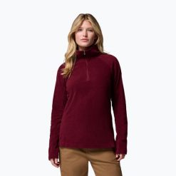Bluza polarowa damska Columbia Glacial IV 1/2 Zip. Czerwone bluzy bez kaptura Columbia, bez wzorów, z polaru, bez kaptura, trekkingowe. Za 139.99 zł.