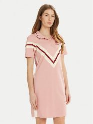 Guess Sukienka codzienna V5RK00 KCOK1 Różowy Regular Fit. Czerwone sukienki Guess, na co dzień, m, z aplikacjami, z bawełny, bez kołnierzyka, bez ramiączek, proste. Za 209.99 zł.