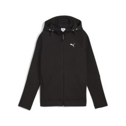 Damska rozpinana bluza z kapturem EVOSTRIPE PUMA Black. Czarne bluzy Puma, l, bez wzorów, sportowe, bez ramiączek, z kapturem. W wyprzedaży za 219.00 zł.