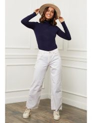 Soft Cashmere Golf w kolorze granatowym rozmiar: 34/36. Niebieskie swetry Soft Cashmere, bez wzorów, z kaszmiru, klasyczne, bez ramiączek. Za 114.45 zł.