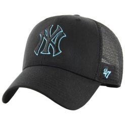 Czapka z daszkiem dla dorosłych MLB New York Yankees Branson MVP Cap. Czarne czapki z daszkiem 47 Brand, bez wzorów, z bawełny, sportowe. Za 148.50 zł.