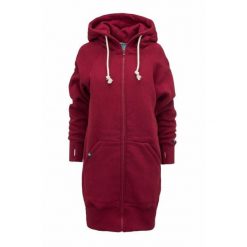 Bluza sportowa rozpinana z kapturem damska DEEP TRIP Luzak. Czerwone bluzy z kapturem DEEP TRIP, l, bez wzorów, z bawełny, z kapturem. Za 389.00 zł.