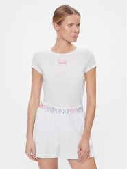 EA7 Emporio Armani T-Shirt 3DTT17 TJKUZ 1100 Biały Slim Fit. Białe t-shirty EA7 Emporio Armani, xs, bez wzorów, z syntetyku, bez kołnierzyka, bez ramiączek. Za 189.99 zł.