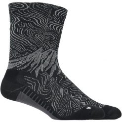 Skarpetki sportowe dla dorosłych Fujitail Graphic Crew Sock. Czarne skarpetki ASICS, bez wzorów, z materiału. Za 89.99 zł.