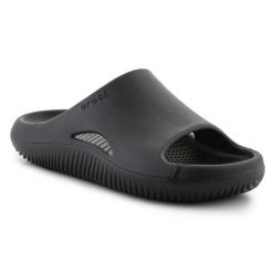 Klapki Crocs Mellow Recovery Slide U 208392-001 czarne czarne. Czarne klapki bez wzorów, sportowe, bez obcasa, bez zapięcia. Za 345.55 zł.