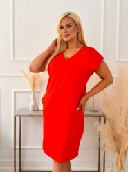 Pomarańczowa kimonowa sukienka Grey z dekoltem w kształcie litery V XXL OVERSIZE LATO. Brązowe sukienki Moda Size Plus Iwanek, na co dzień, s, bez wzorów, z bawełny, bez kołnierzyka, bez ramiączek, mini, oversize. W wyprzedaży za 99.90 zł.