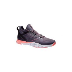 Buty fitness kardio 920 fioletowe. Fioletowe buty treningowe DOMYOS, bez wzorów, z gumy, bez zapięcia, na fitness i siłownię. Za 189.99 zł.